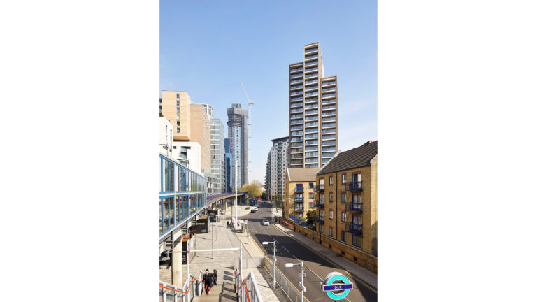 26 storey residential tower in the Isle of Dogs in London