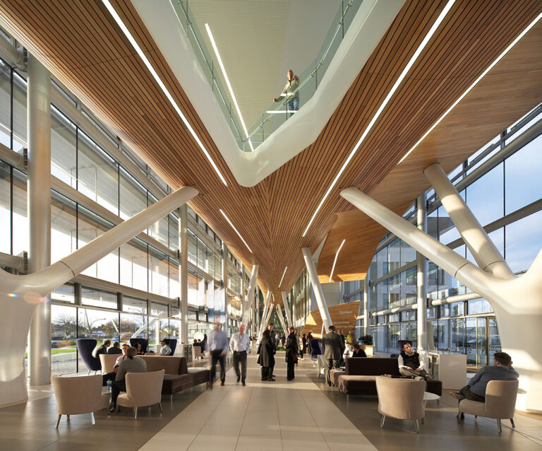 The office design of o2's offices in Slough