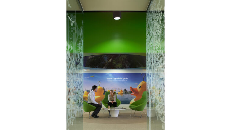 The office design of o2's offices in Slough