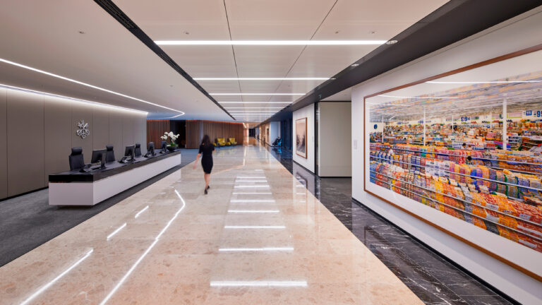 tp bennett developed an interior design that embodied UBS's core values of truth, clarity and performance