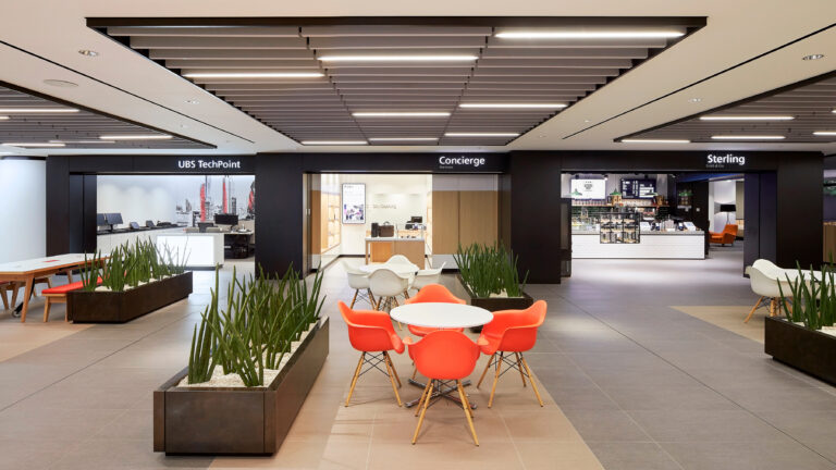 tp bennett developed an interior design that embodied UBS's core values of truth, clarity and performance